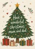 Load image into Gallery viewer, Christmas - Personalised Card — with punch holes
