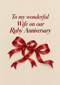 Load image into Gallery viewer, Anniversary - Personalised Card — with punch holes
