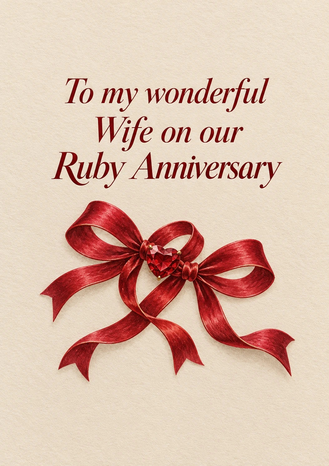 Anniversary - Personalised Card — with punch holes