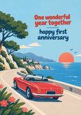 Load image into Gallery viewer, Anniversary - Personalised Card — with punch holes
