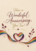 Load image into Gallery viewer, Anniversary - Personalised Card — with punch holes
