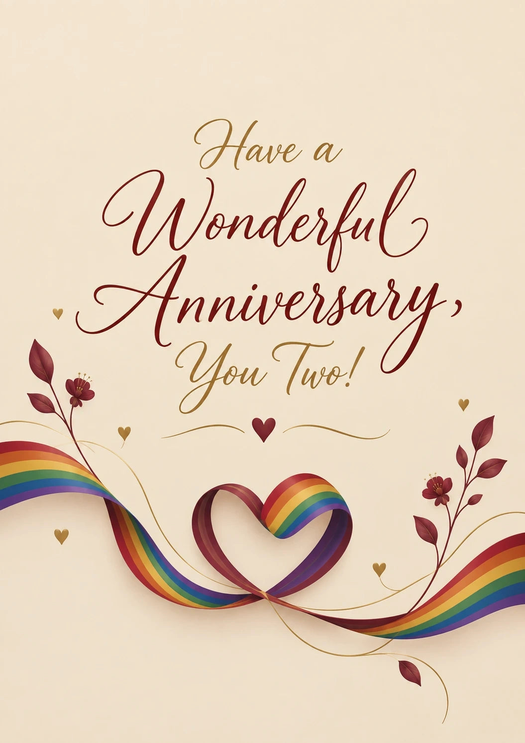 Anniversary - Personalised Card — with punch holes
