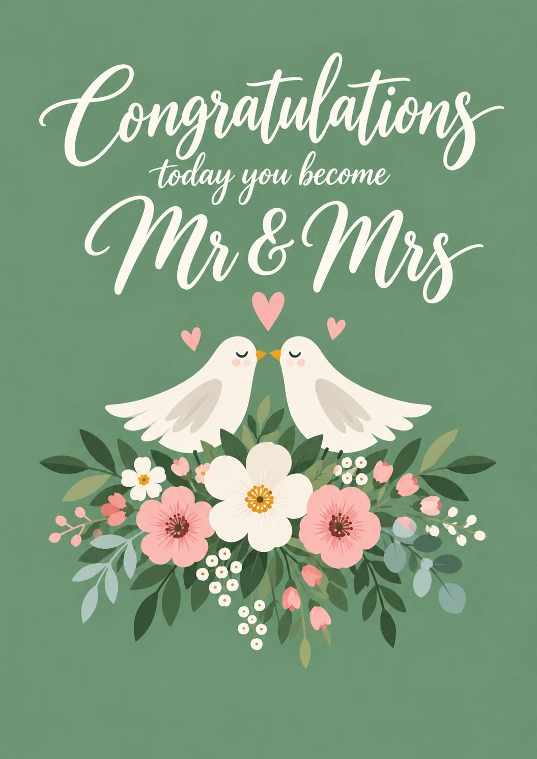 Weddings - Personalised Card — with punch holes