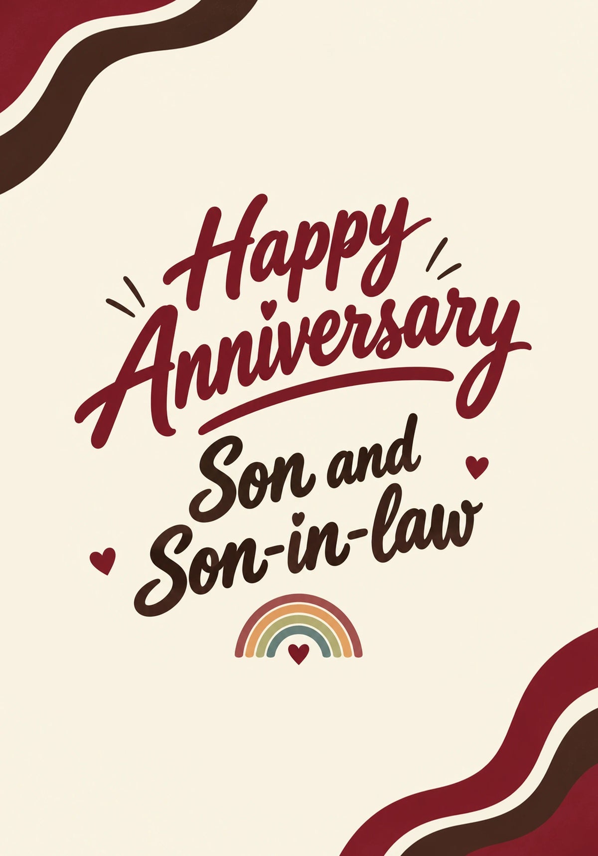 Anniversary - Personalised Card — with punch holes