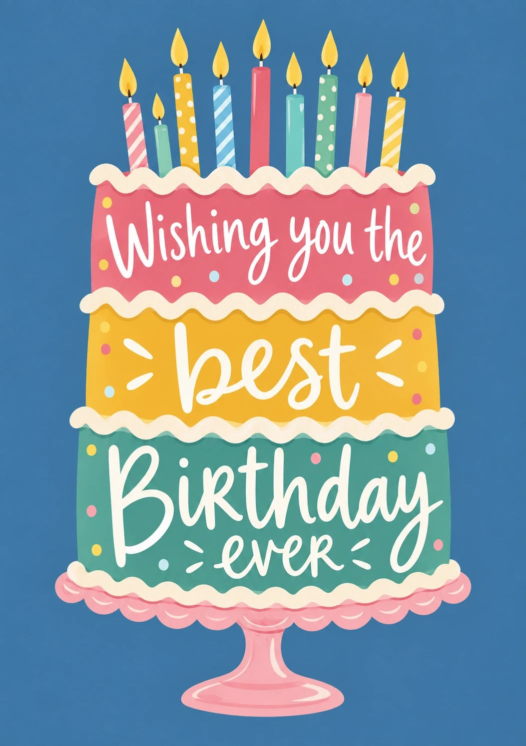 Birthdays - Personalised Card — with punch holes