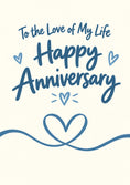 Load image into Gallery viewer, Anniversary - Personalised Card — with punch holes
