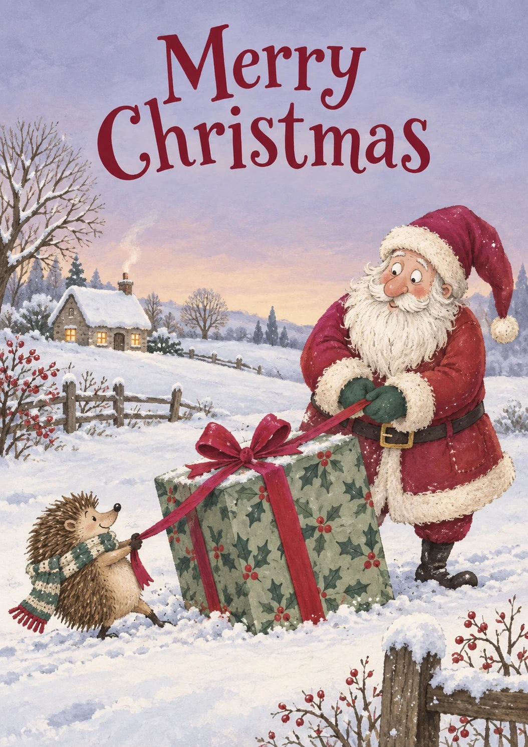 Christmas - Personalised Card — with punch holes