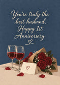 Load image into Gallery viewer, Anniversary - Personalised Card — with punch holes
