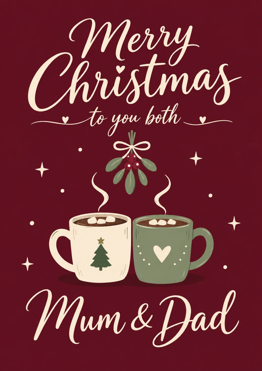 Christmas - Personalised Card — with punch holes