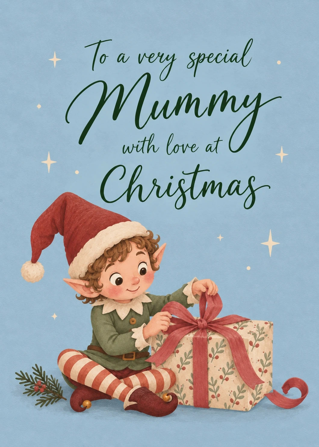 Christmas - Personalised Card — with punch holes