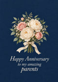Load image into Gallery viewer, Anniversary - Personalised Card — with punch holes

