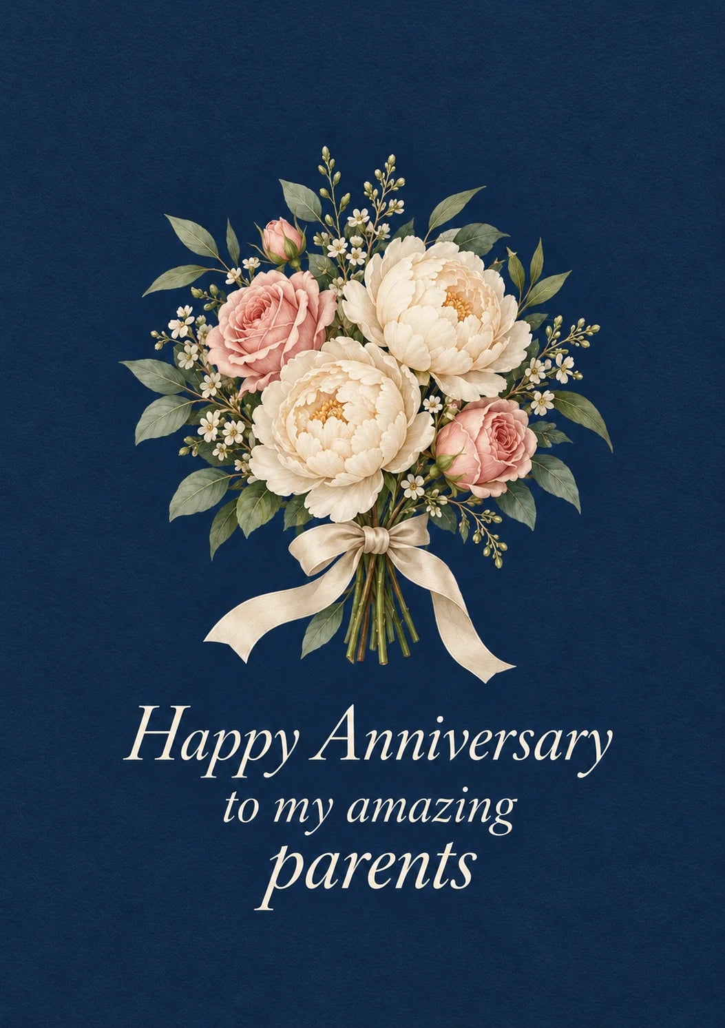Anniversary - Personalised Card — with punch holes