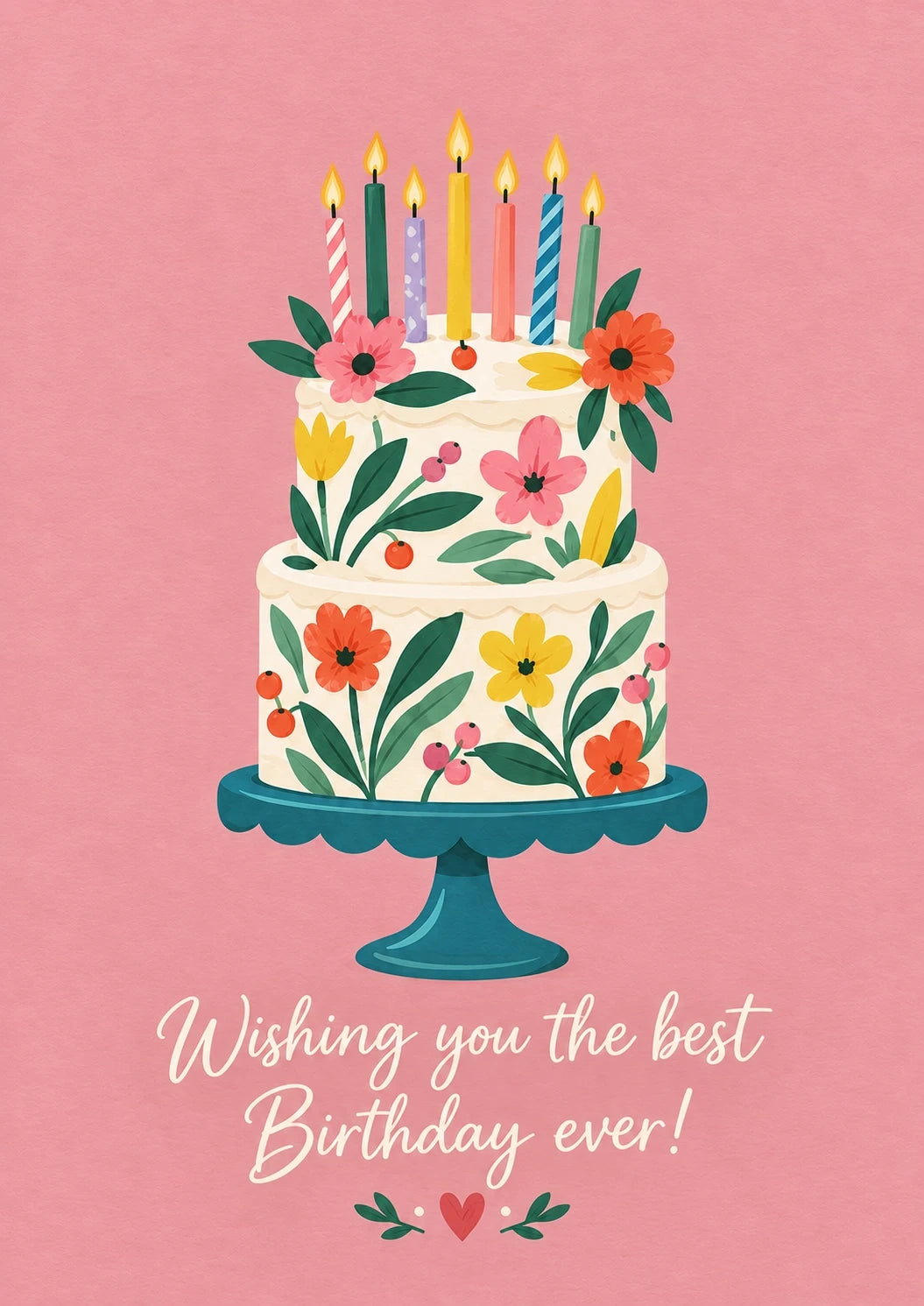 Birthdays - Personalised Card — with punch holes