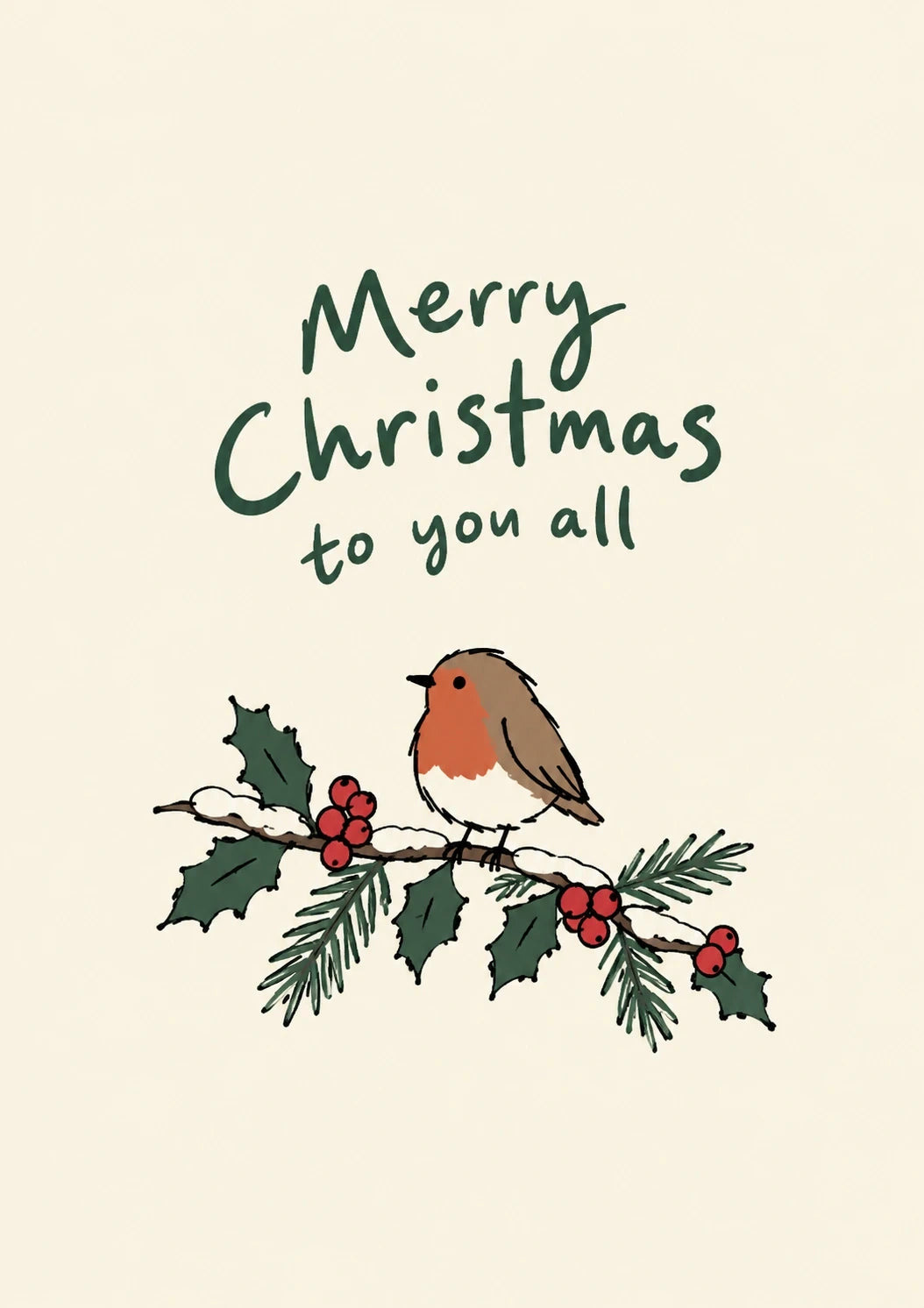 Christmas - Personalised Card — with punch holes