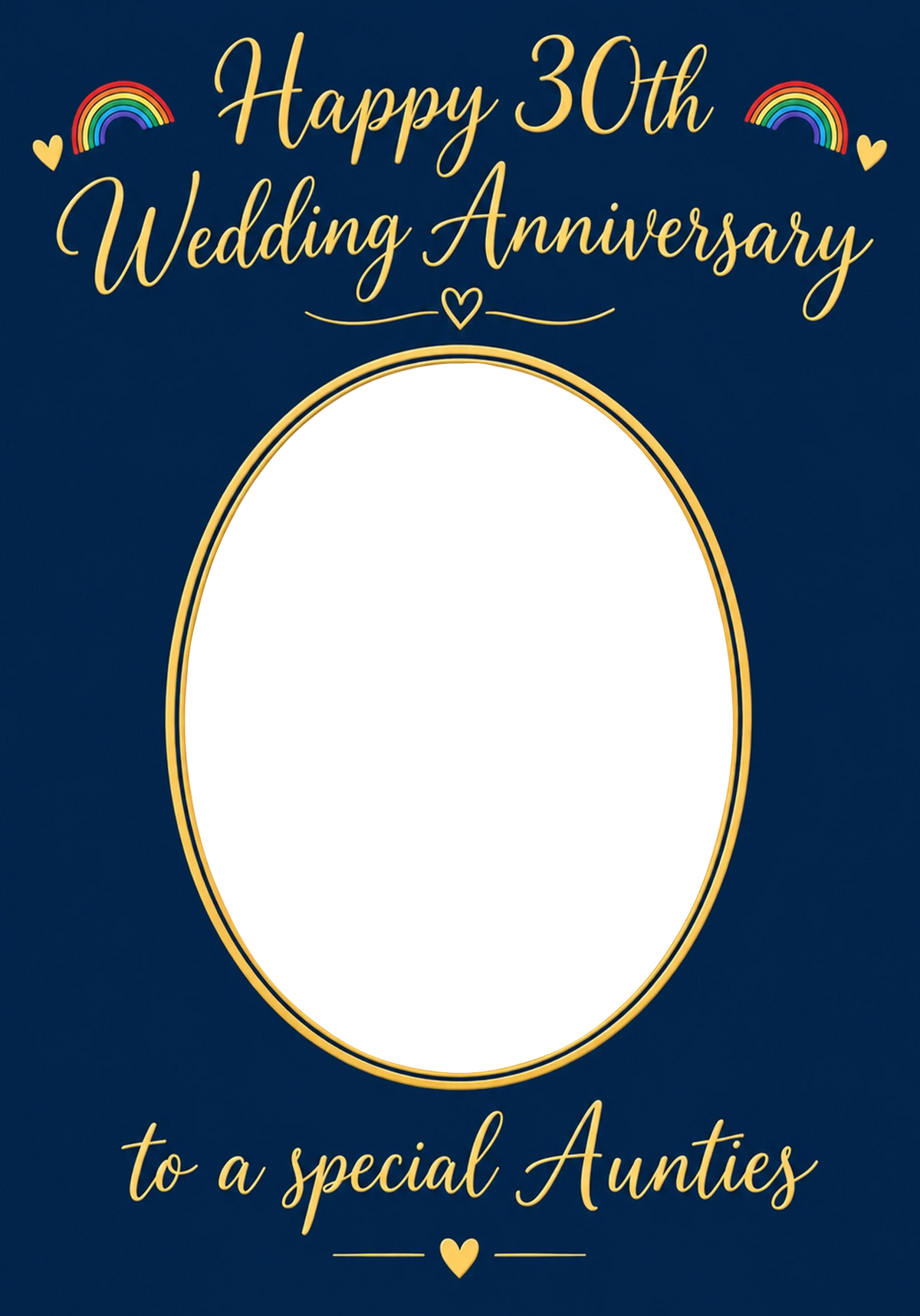 Anniversary - Personalised Card — with punch holes