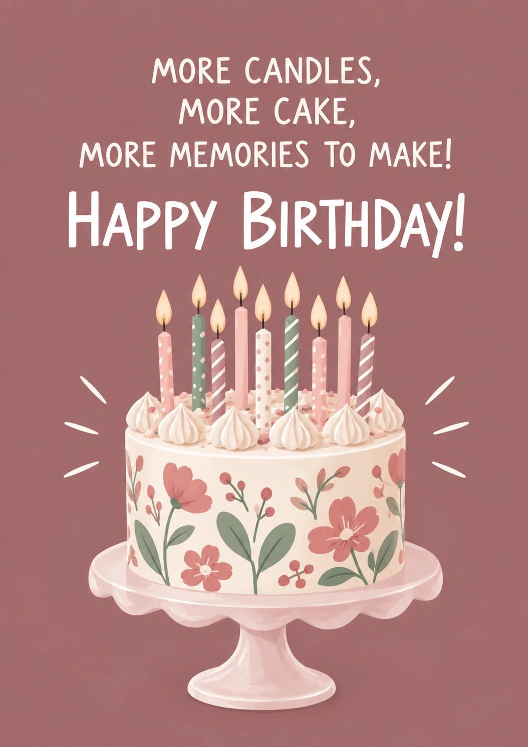 Birthdays - Personalised Card — with punch holes