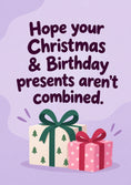 Load image into Gallery viewer, Christmas - Personalised Card — with punch holes
