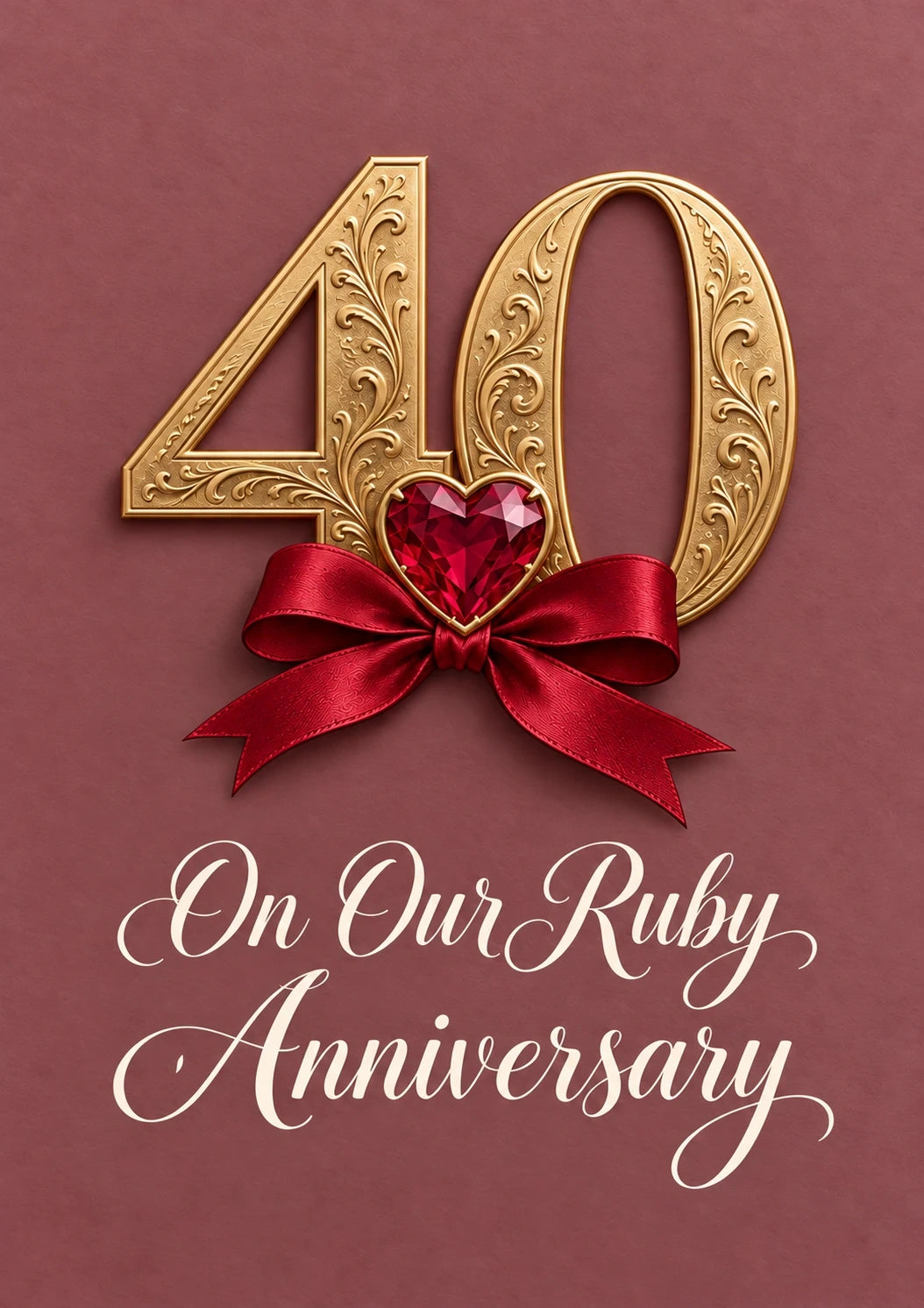 Anniversary - Personalised Card — with punch holes