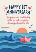 Load image into Gallery viewer, Anniversary - Personalised Card — with punch holes
