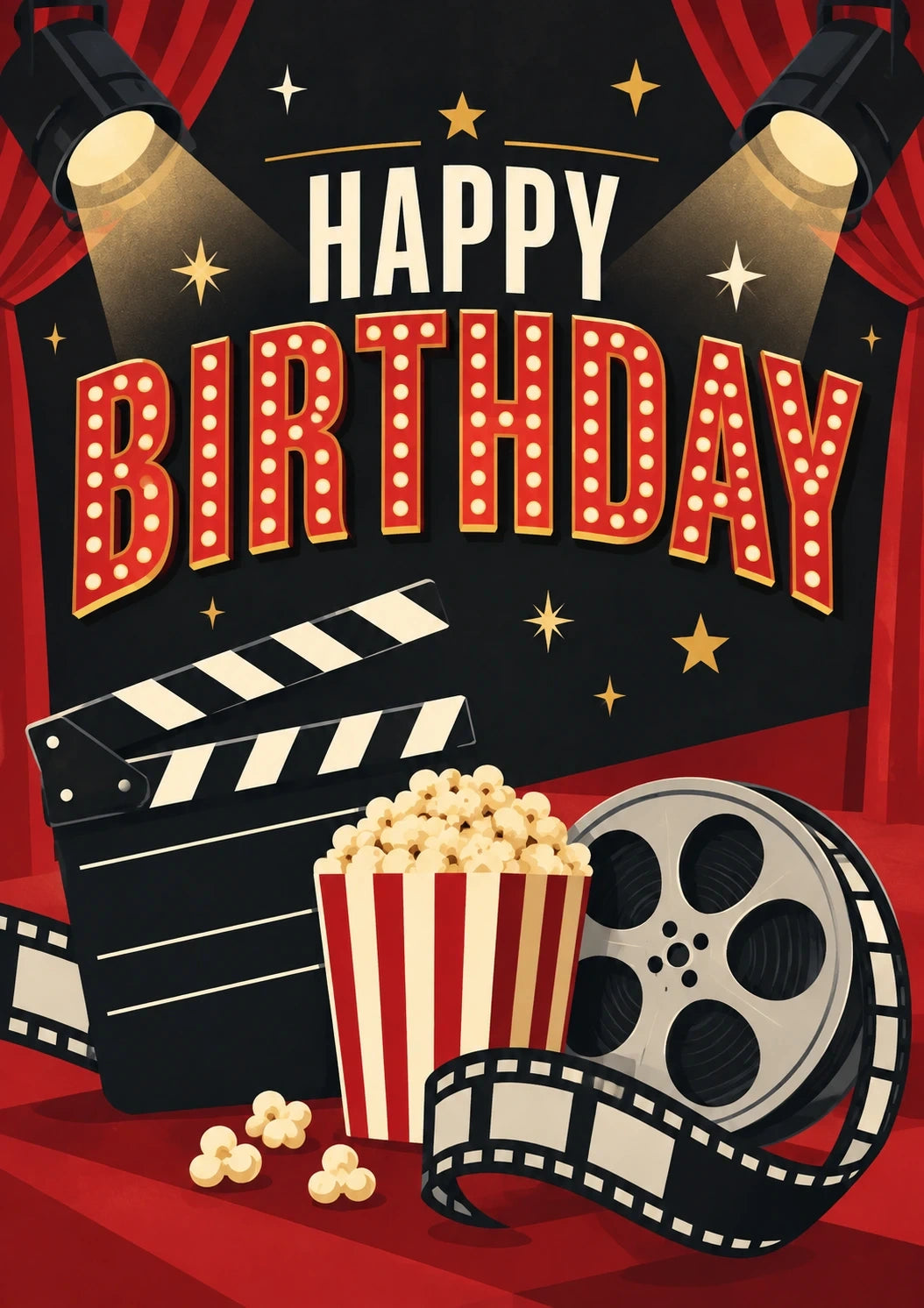 Birthdays - Personalised Card — with punch holes