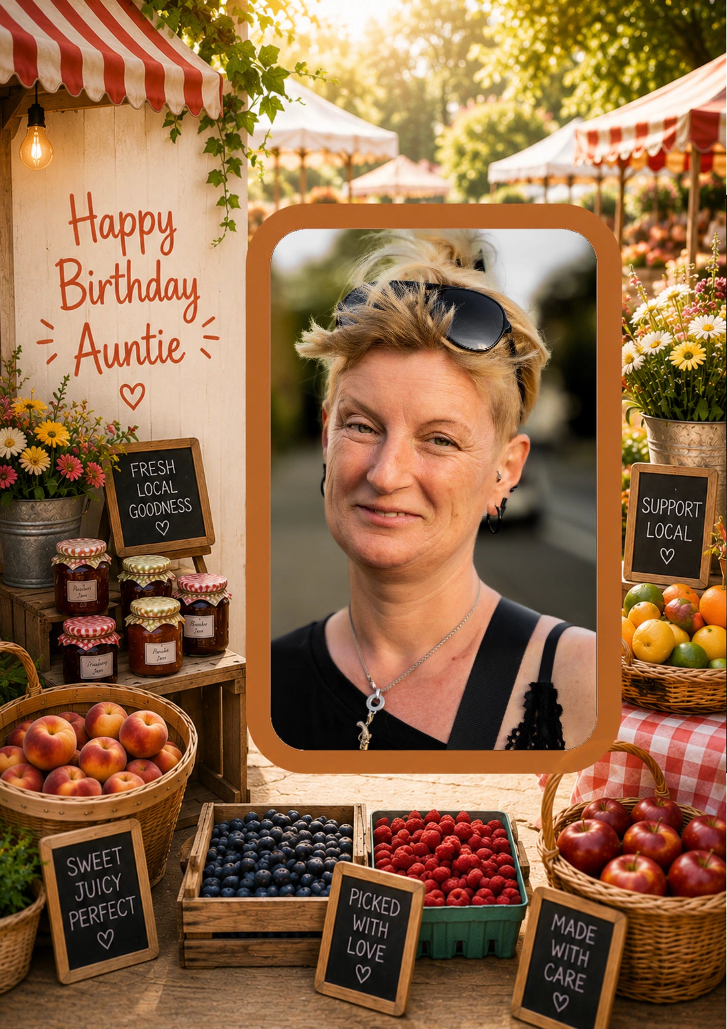 Birthdays - Personalised Card — with punch holes