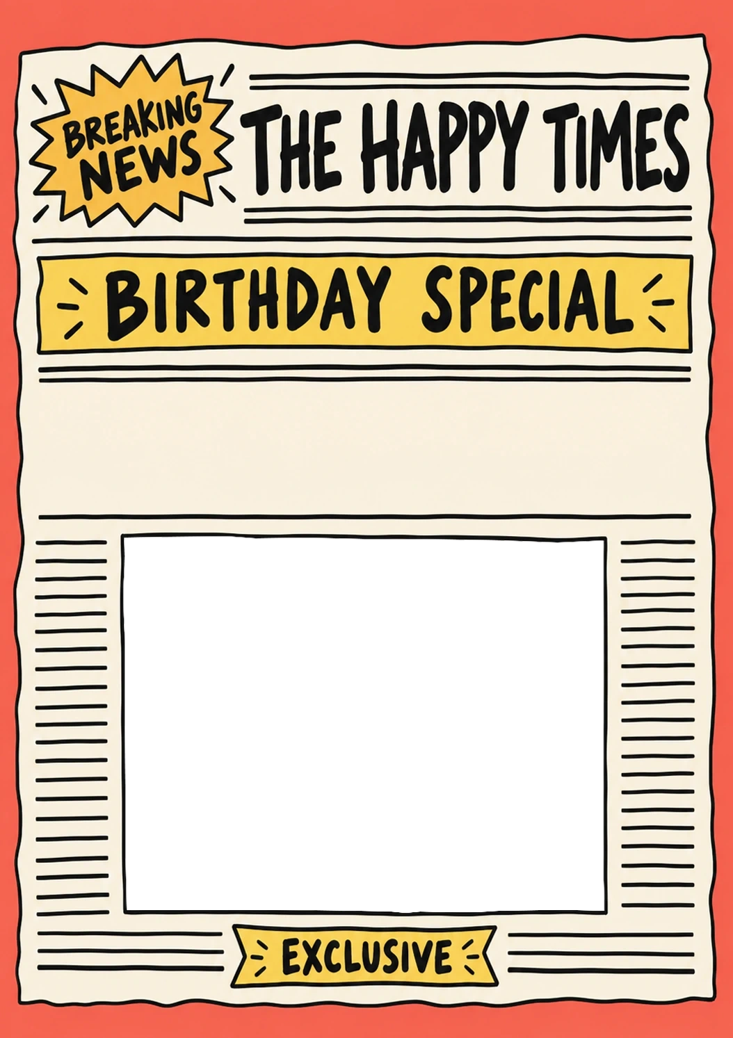 Birthdays - Personalised Card — with punch holes