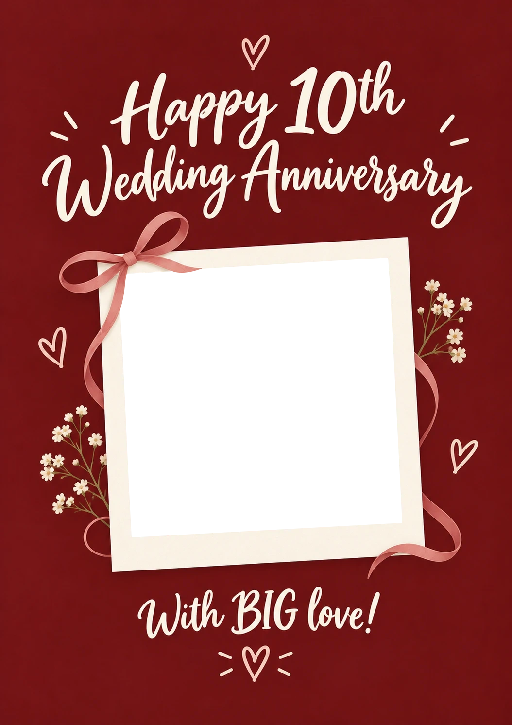 Anniversary - Personalised Card — with punch holes