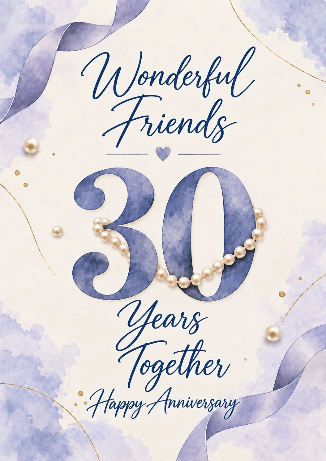 Anniversary - Personalised Card — with punch holes