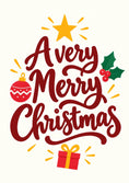 Load image into Gallery viewer, Christmas - Personalised Card — with punch holes
