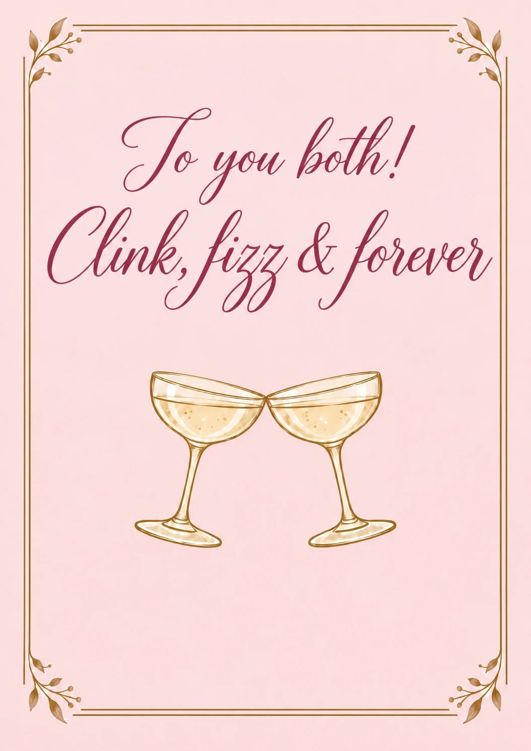 Weddings - Personalised Card — with punch holes