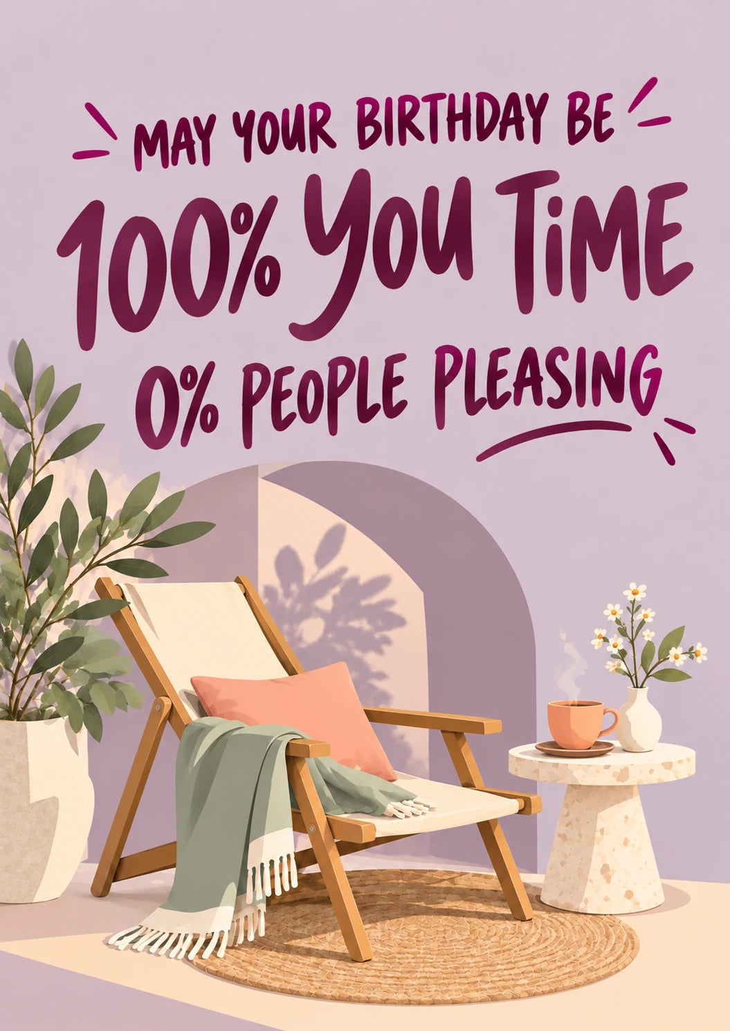 Funny You Time No People Pleasing Friend Birthday Card for Her