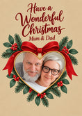 Load image into Gallery viewer, Christmas - Personalised Card — with punch holes
