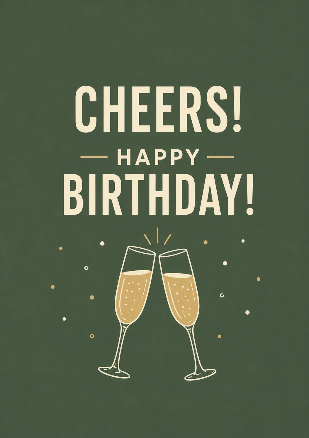 Cheers Champagne Toast 60th Birthday Card