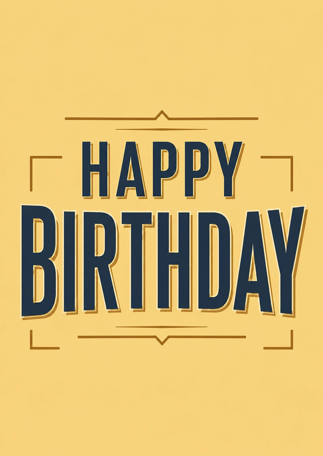 Navy Gold Retro Typography 45th Birthday Card