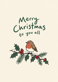 Load image into Gallery viewer, Robin on Holly Branch Christmas Card for Friend
