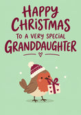 Load image into Gallery viewer, Cute Robin with Gift Christmas Card for Her
