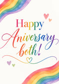 Load image into Gallery viewer, Rainbow Pride Happy Anniversary Card for Both

