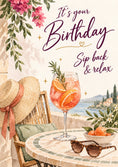 Load image into Gallery viewer, Aperol Spritz Terrace Godmother Birthday Card for Her
