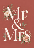 Load image into Gallery viewer, Mr & Mrs Terracotta Floral Wedding Card
