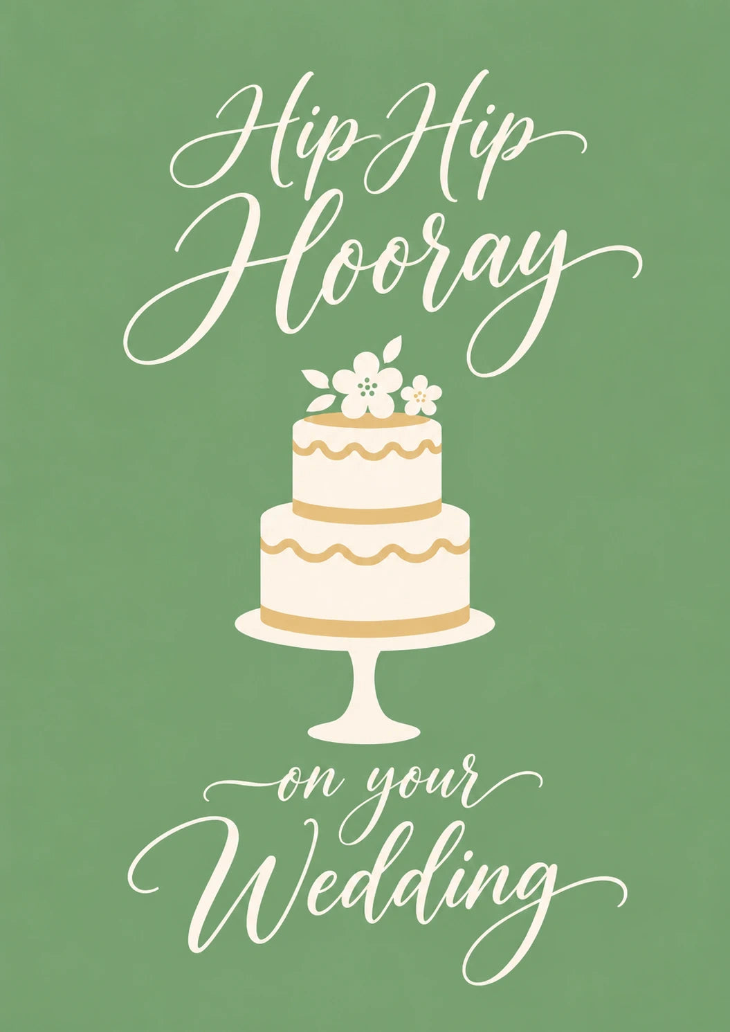 Hip Hip Hooray Tiered Cake Wedding Card
