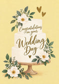 Load image into Gallery viewer, White Floral Tiered Cake Step Mum Wedding Day Card
