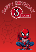Load image into Gallery viewer, Spiderman 3 Today Kids Birthday Card for Him
