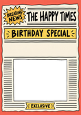 Load image into Gallery viewer, Funny Newspaper Spoof Photo Upload Birthday Card
