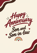 Load image into Gallery viewer, Son and Son-in-Law Rainbow Anniversary Card

