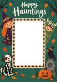 Load image into Gallery viewer, Happy Hauntings Kids Costume Photo Upload Halloween Card

