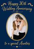 Load image into Gallery viewer, Rainbow 30th Wedding Anniversary Photo Upload Card for Her

