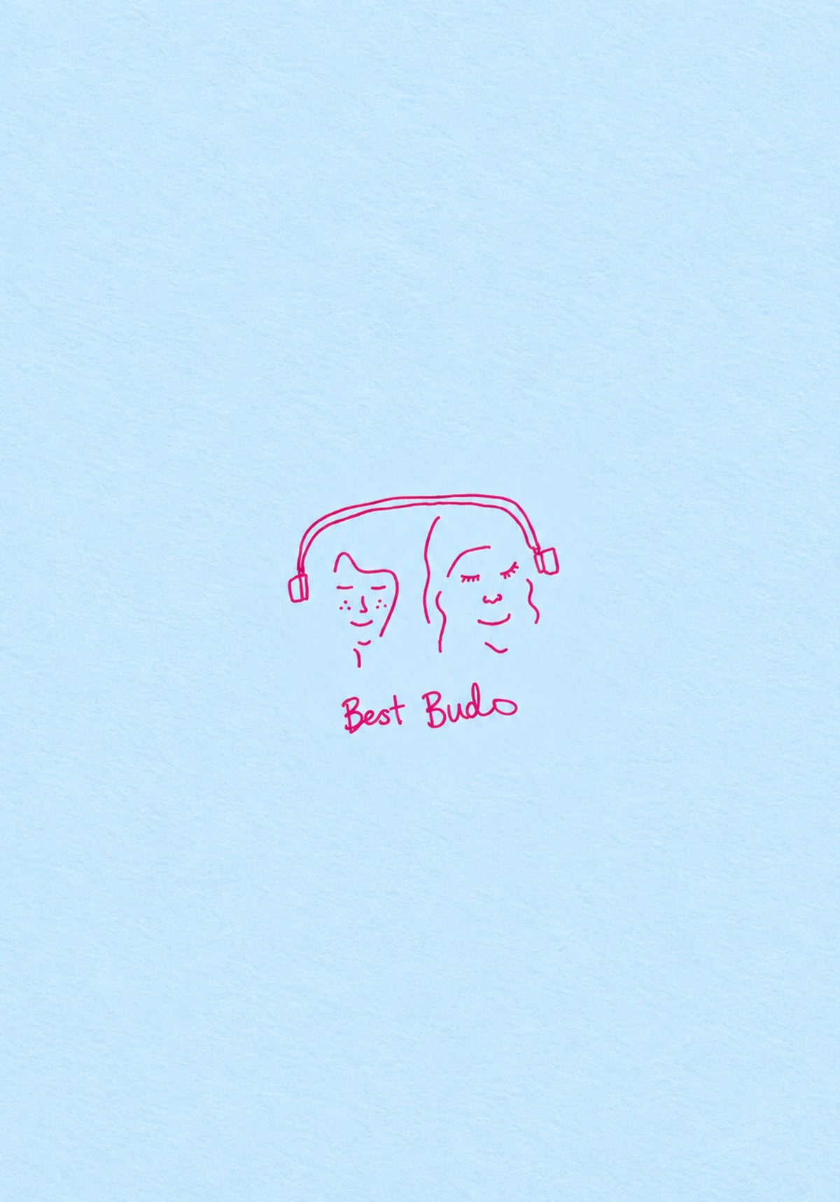 Best Buds Sharing Headphones Friendship Card for Her
