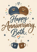 Load image into Gallery viewer, Rainbow Heart Dad Caps Happy Anniversary Both Card for Him
