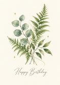 Load image into Gallery viewer, Botanical Greenery Ferns and Eucalyptus Birthday Card
