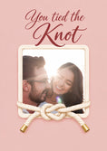 Load image into Gallery viewer, You Tied the Knot Rope Photo Upload Wedding Card
